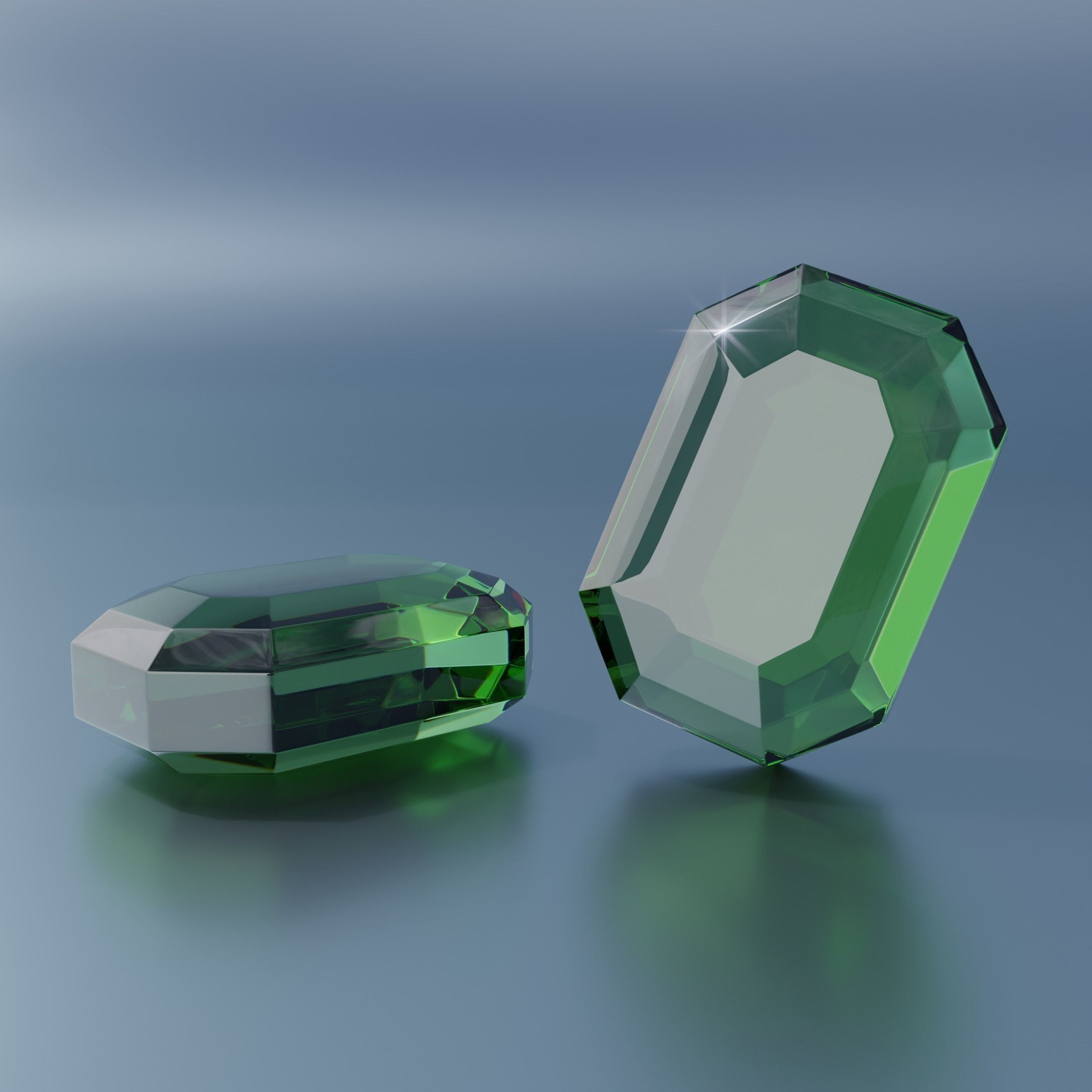Gem stones Low-poly 3D model_6