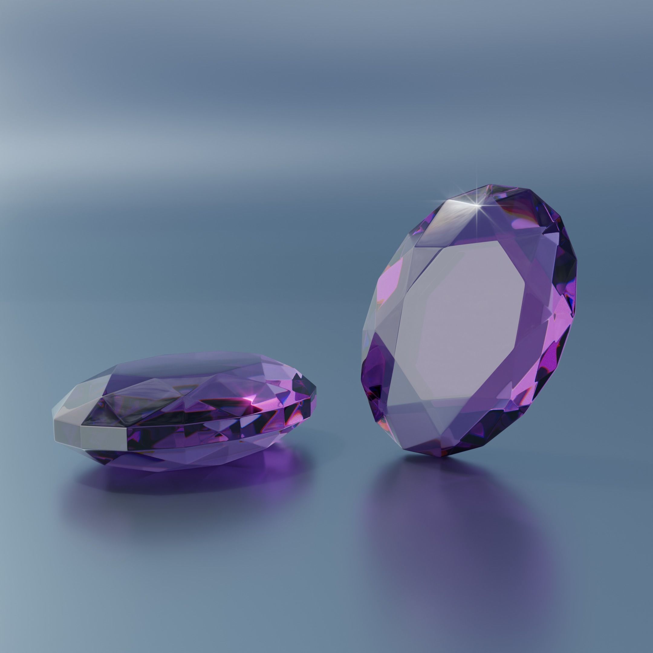 Gem stones Low-poly 3D model_8