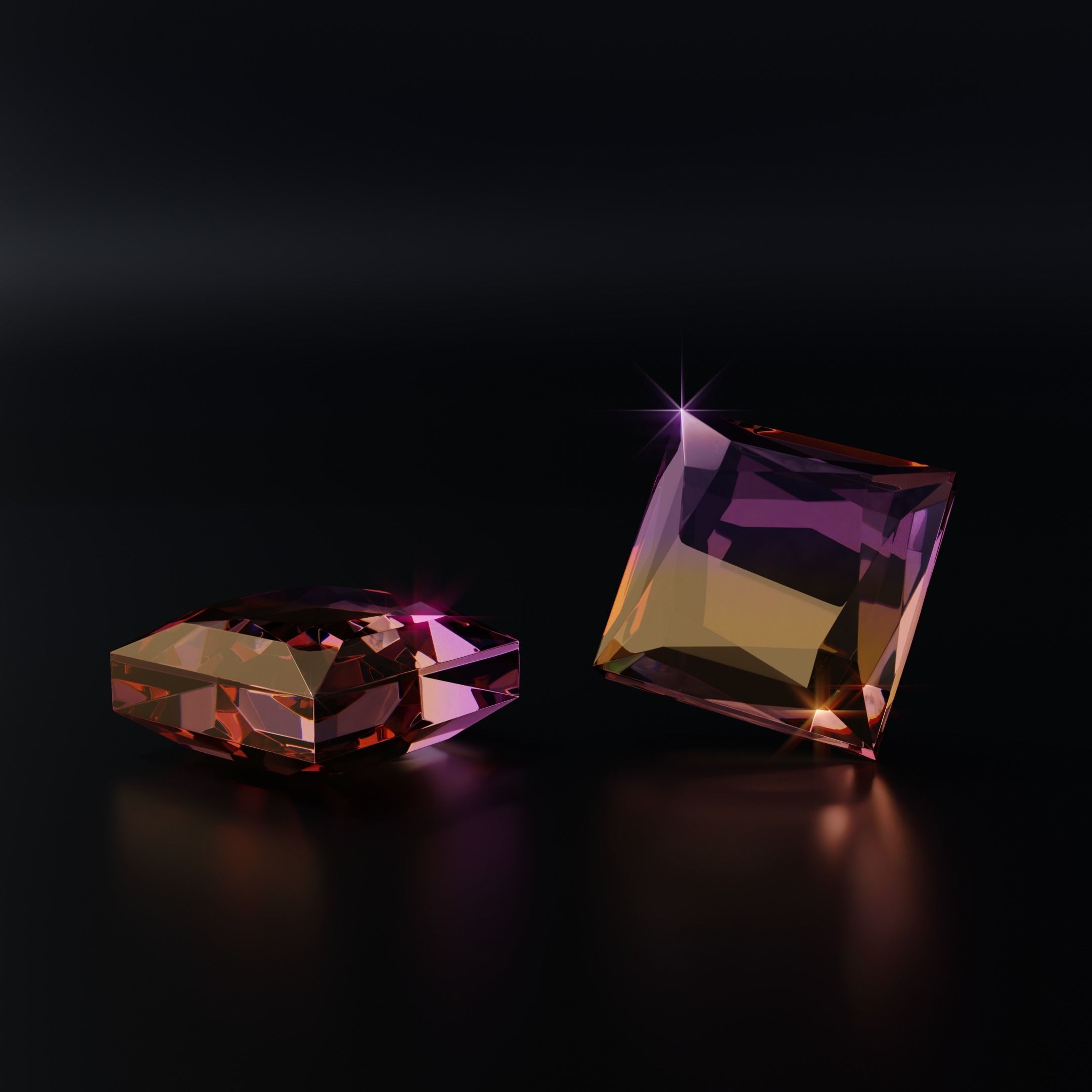 Gem stones Low-poly 3D model_25