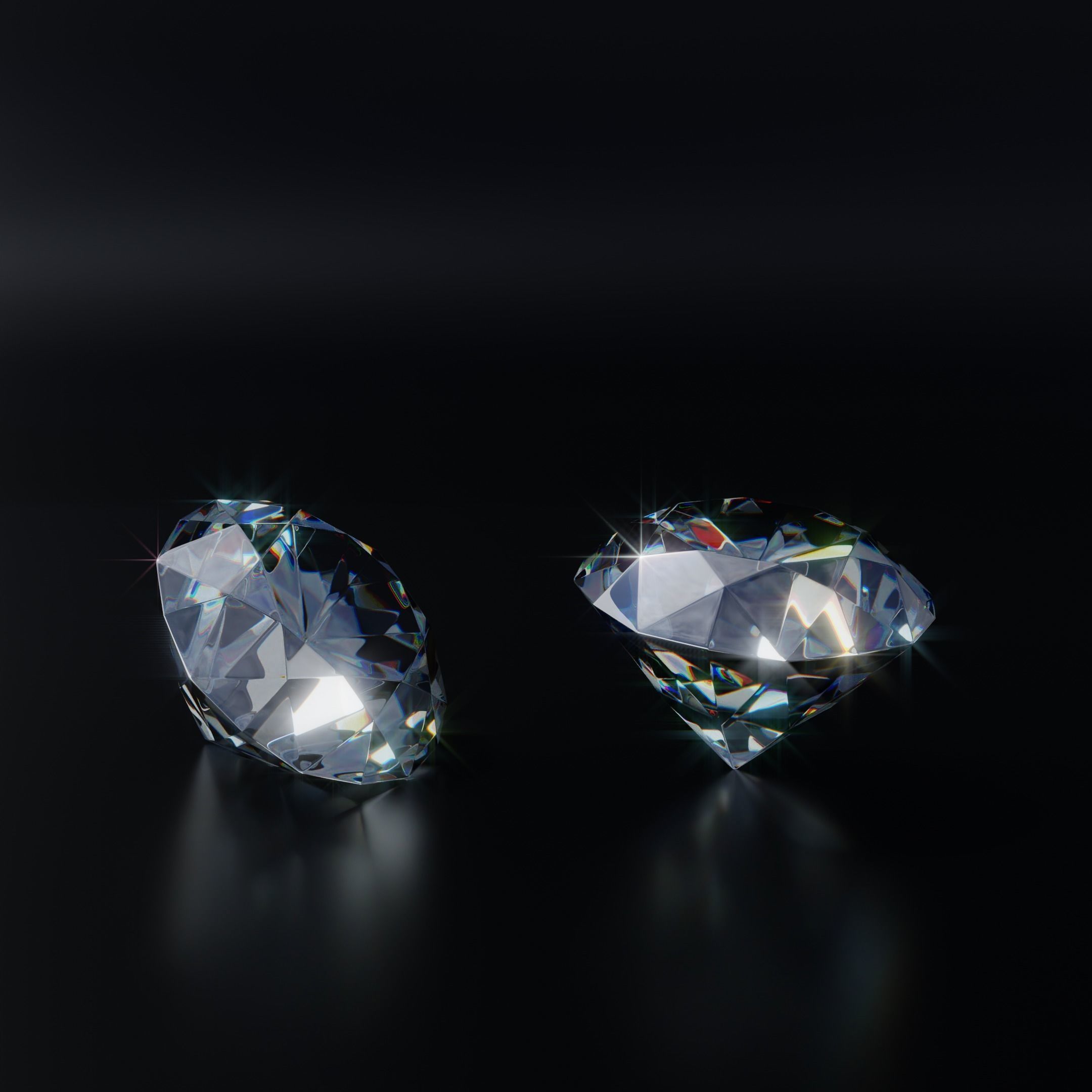 Gem stones Low-poly 3D model_3