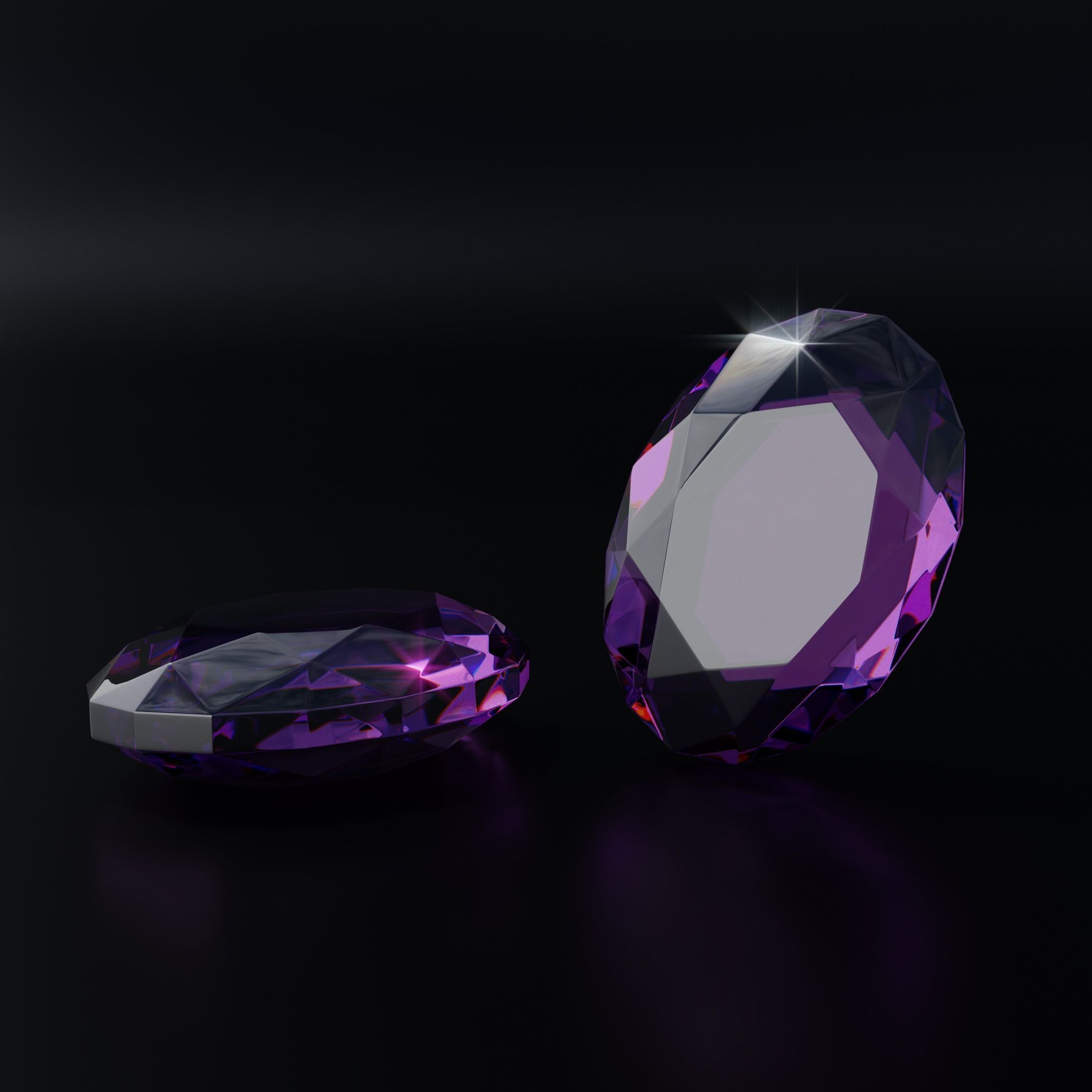 Gem stones Low-poly 3D model_7