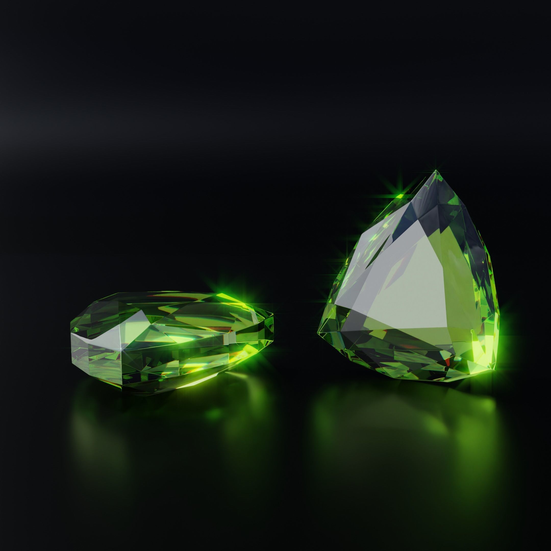 Gem stones Low-poly 3D model_21