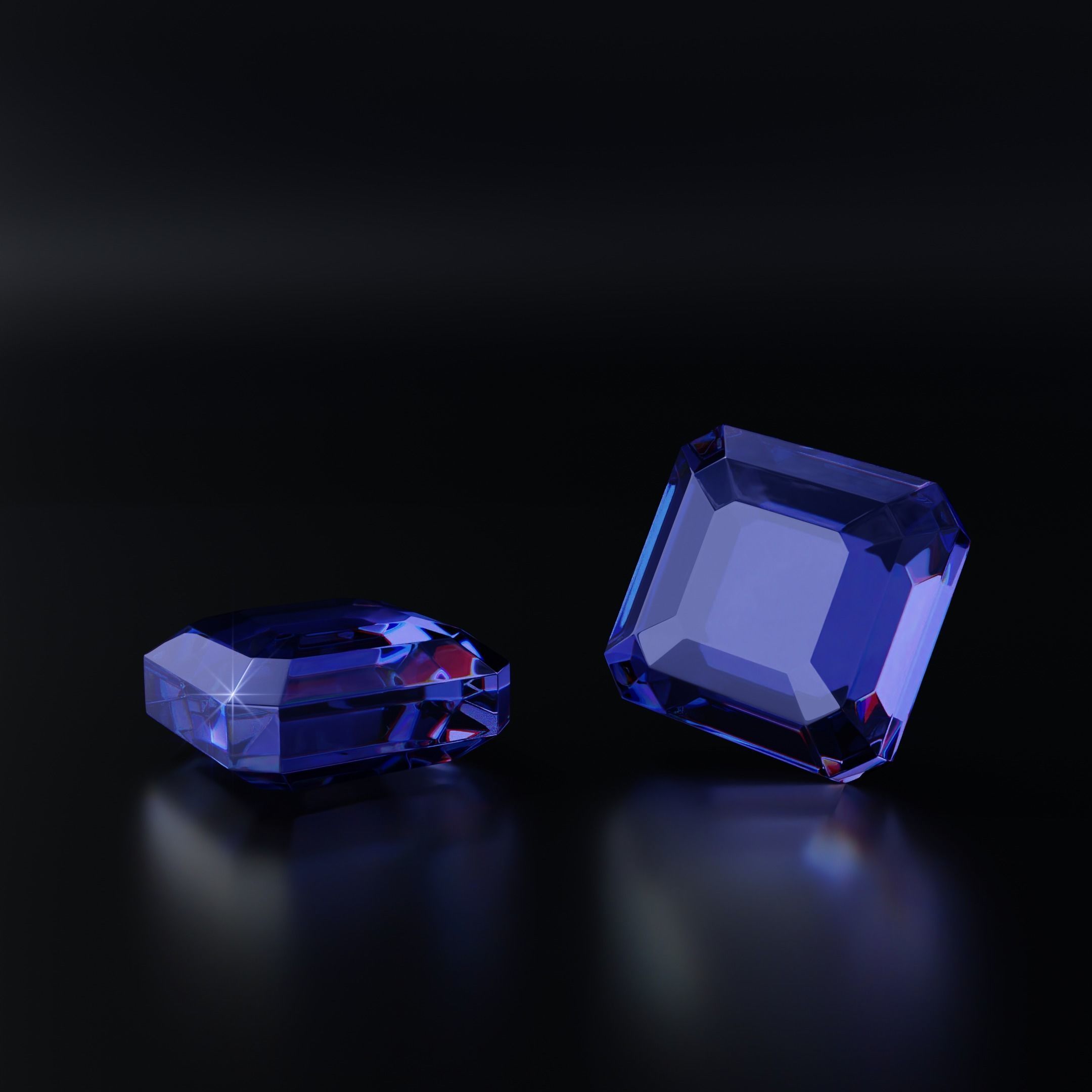 Gem stones Low-poly 3D model_11