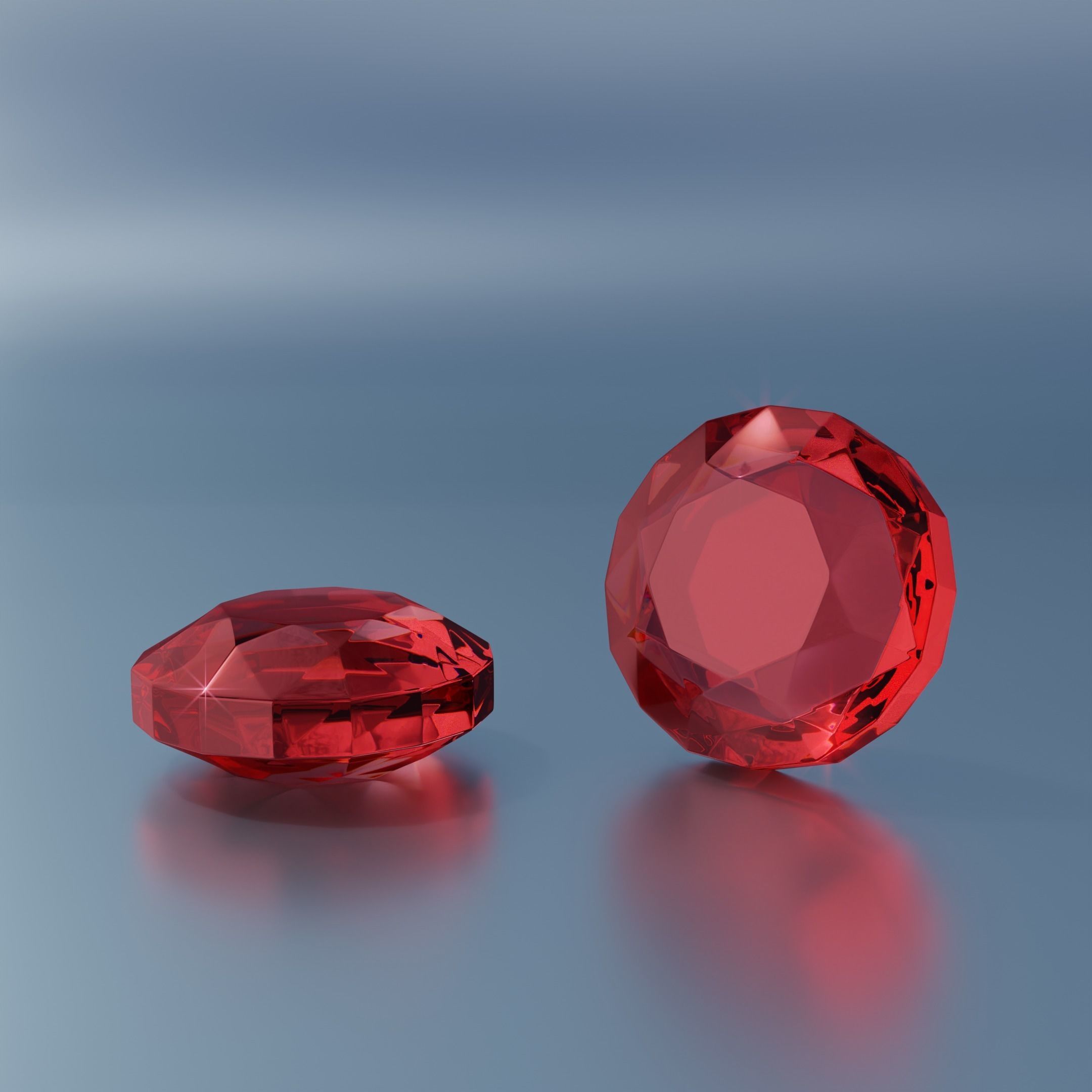 Gem stones Low-poly 3D model_14