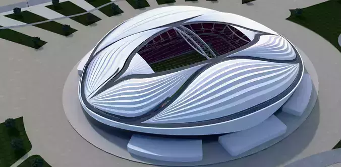 Aljanoub Stadium Qatar 2022 World cup 3D model