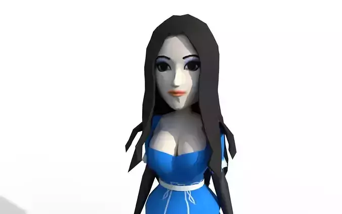Alice animated girl in dress