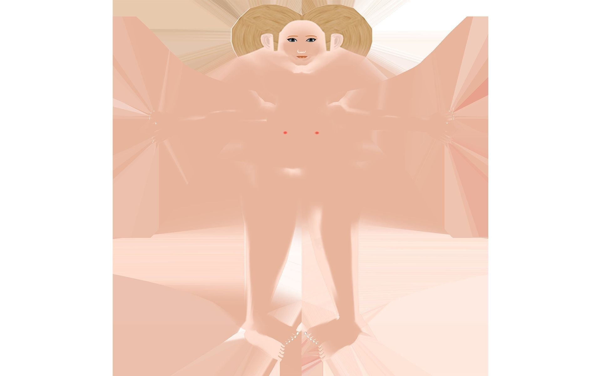 Anna strong Low-poly 3D model_54