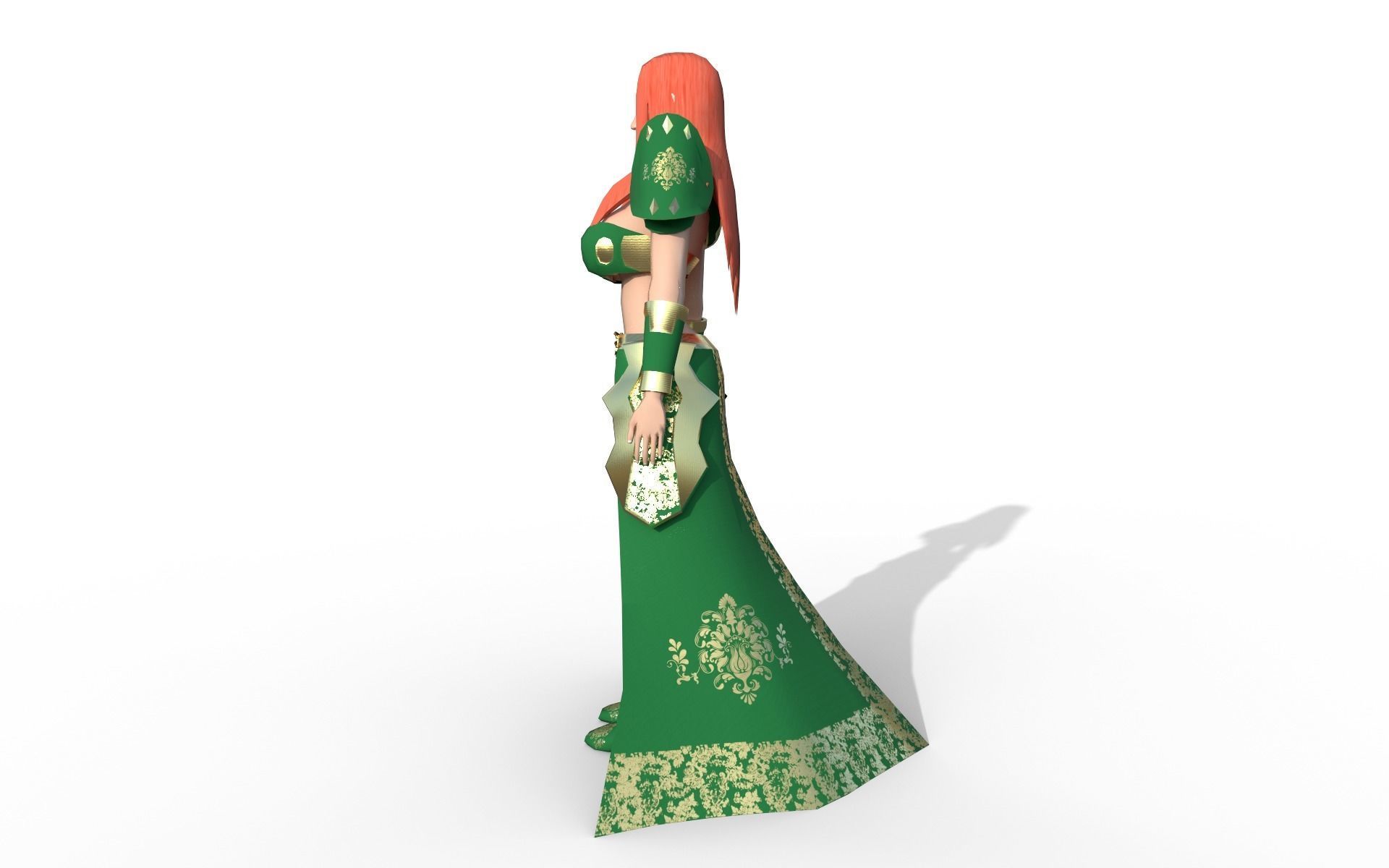 Anna strong Low-poly 3D model_8