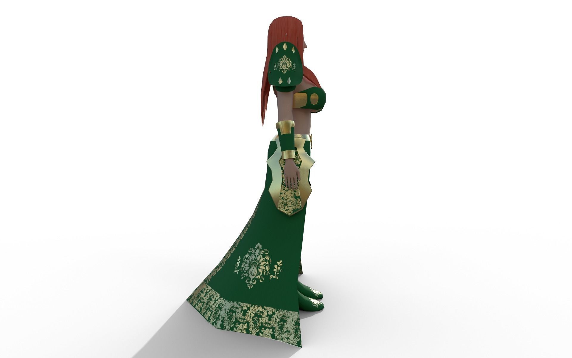 Anna strong Low-poly 3D model_4