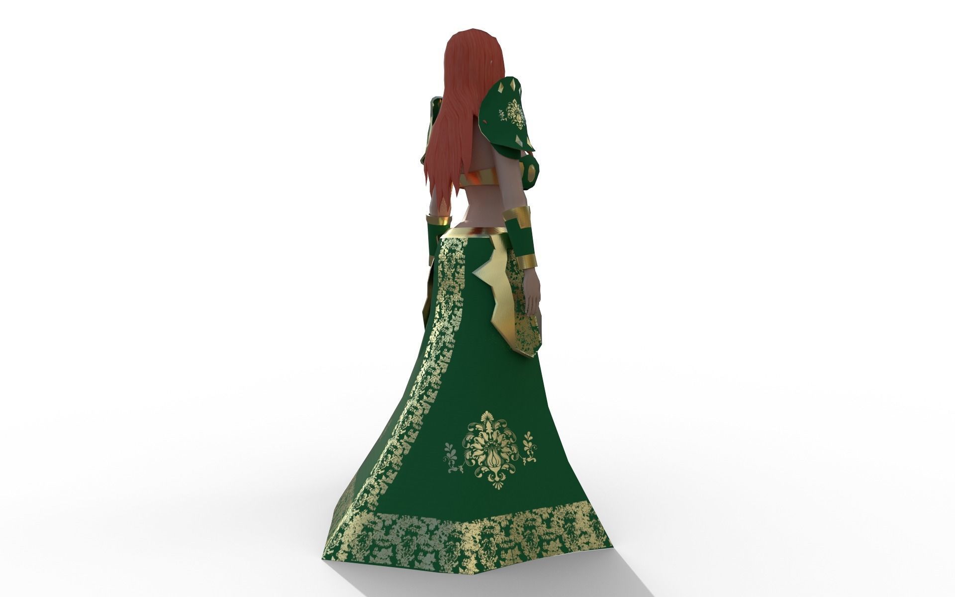 Anna strong Low-poly 3D model_5