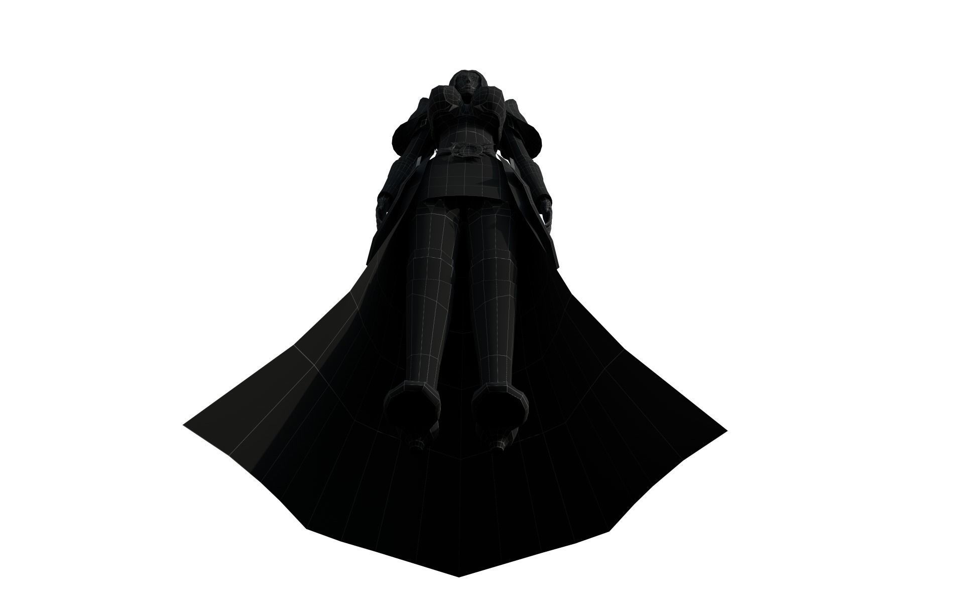 Anna strong Low-poly 3D model_36