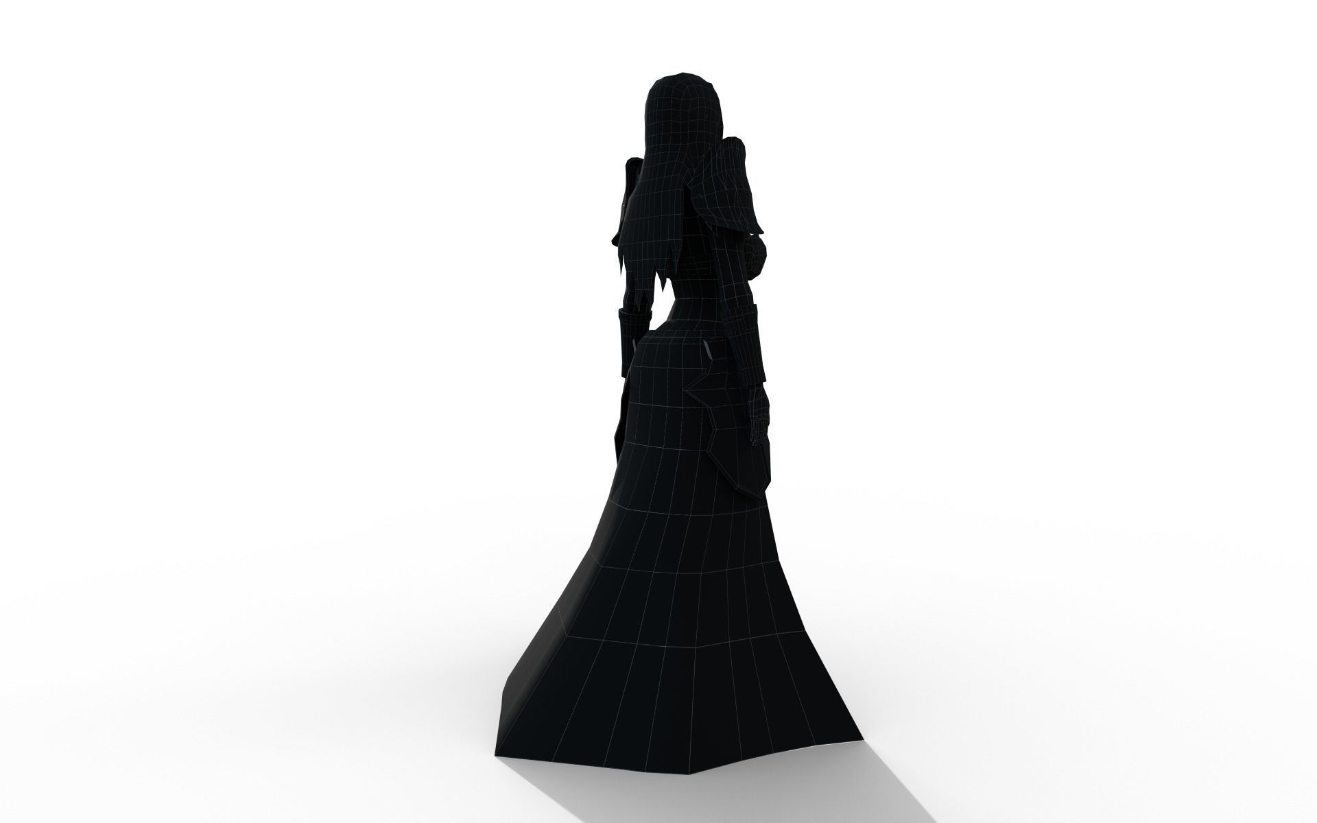 Anna strong Low-poly 3D model_33