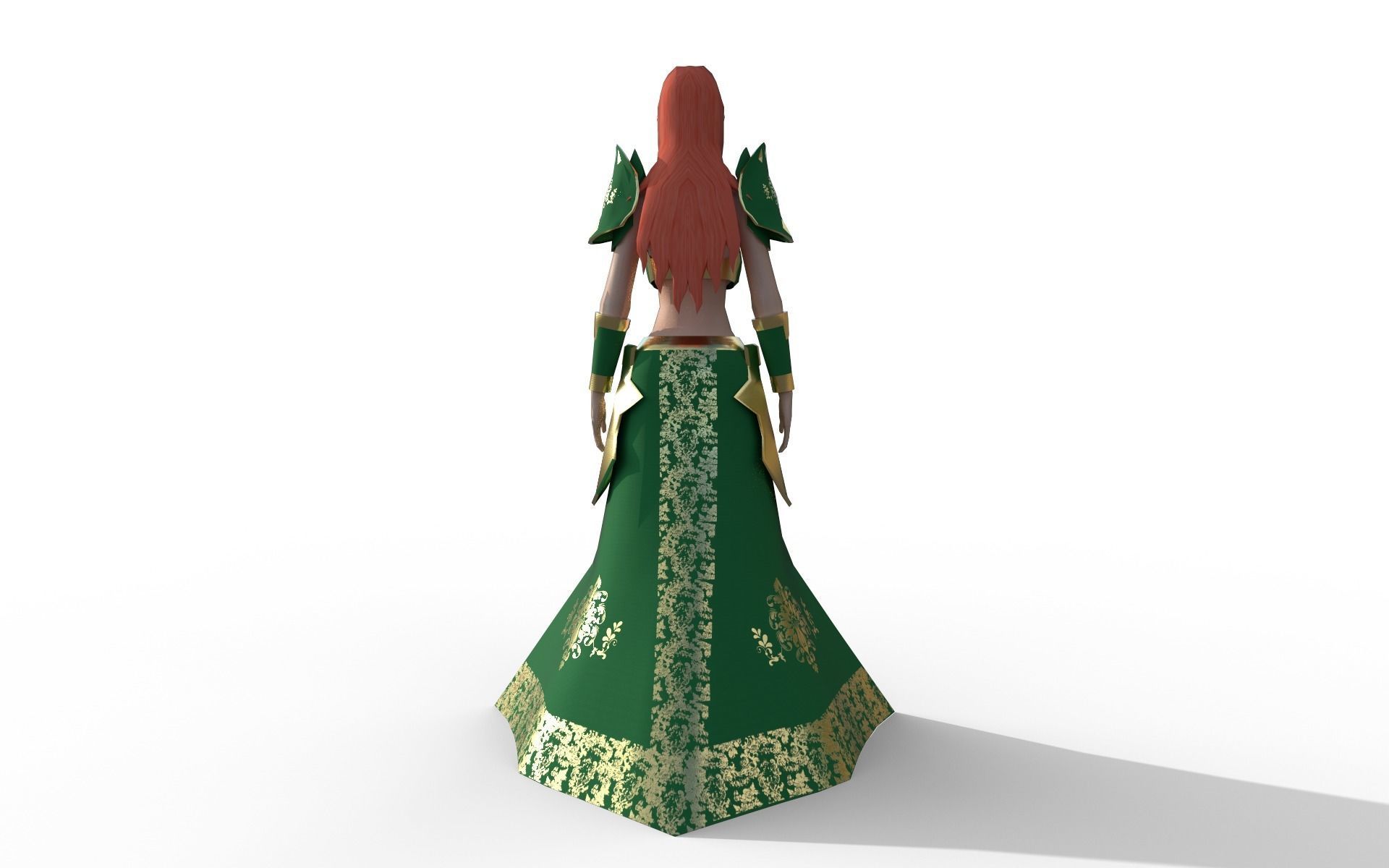 Anna strong Low-poly 3D model_6