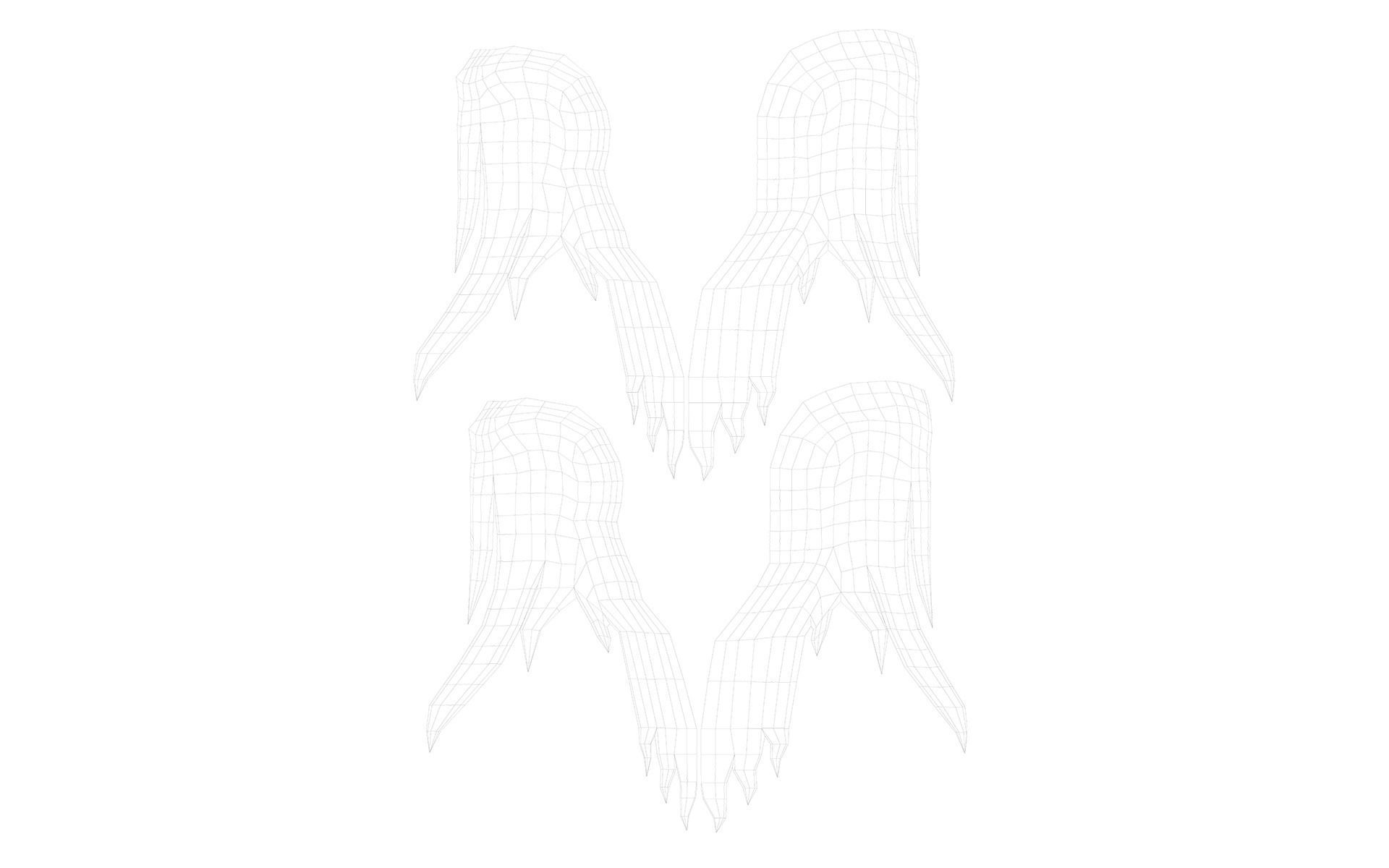 Anna strong Low-poly 3D model_49