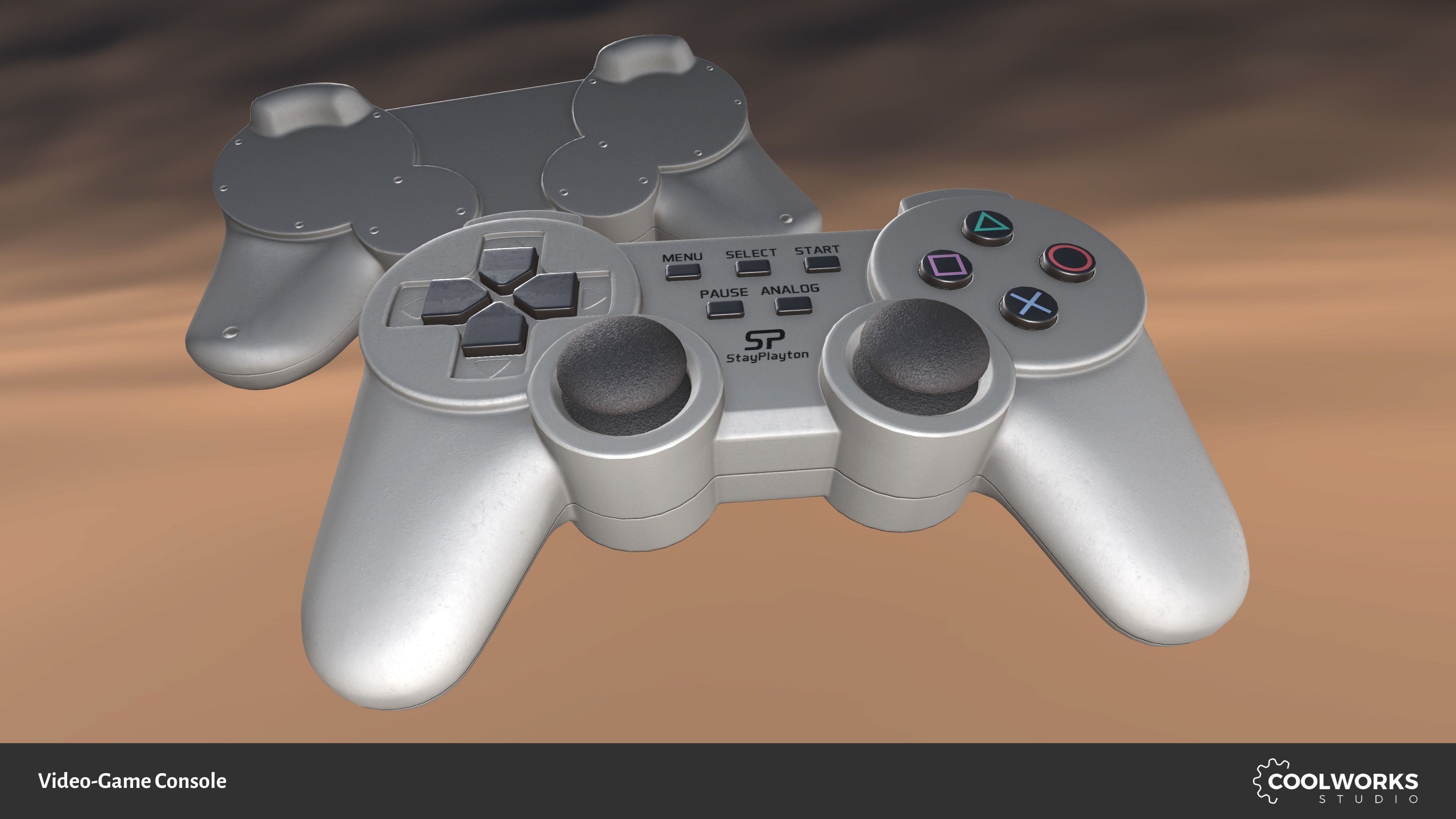 Video-Game Console Low-poly 3D model_5