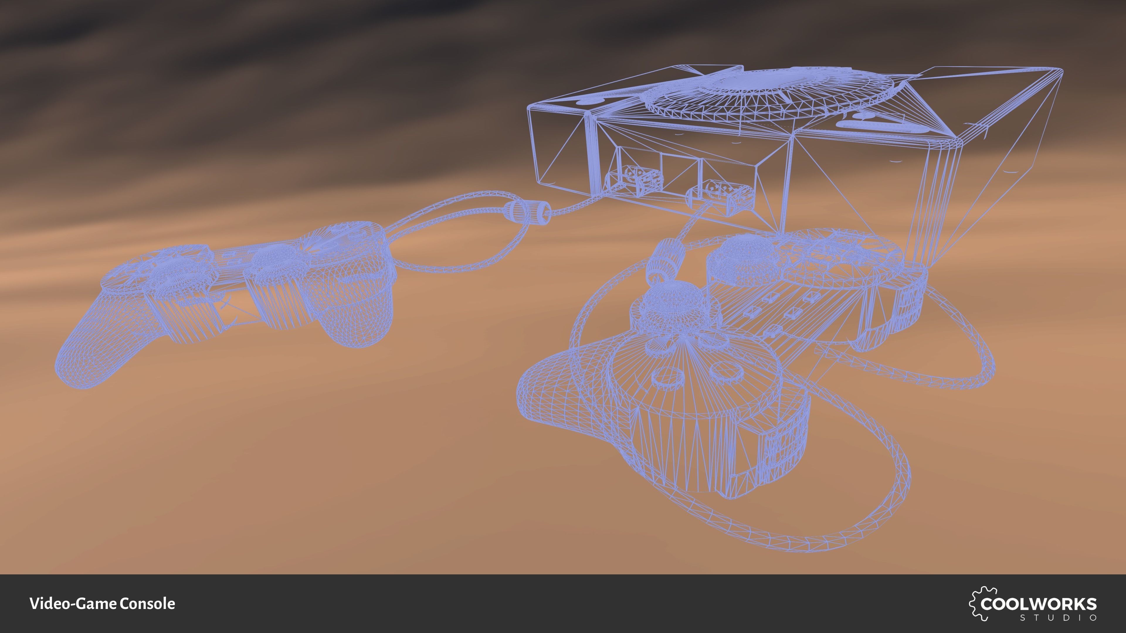Video-Game Console Low-poly 3D model_8