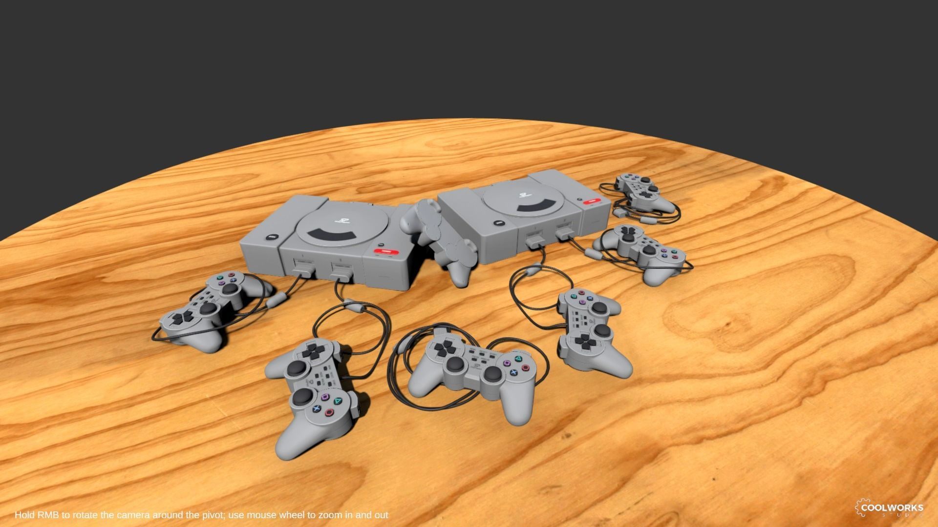 Video-Game Console Low-poly 3D model_9