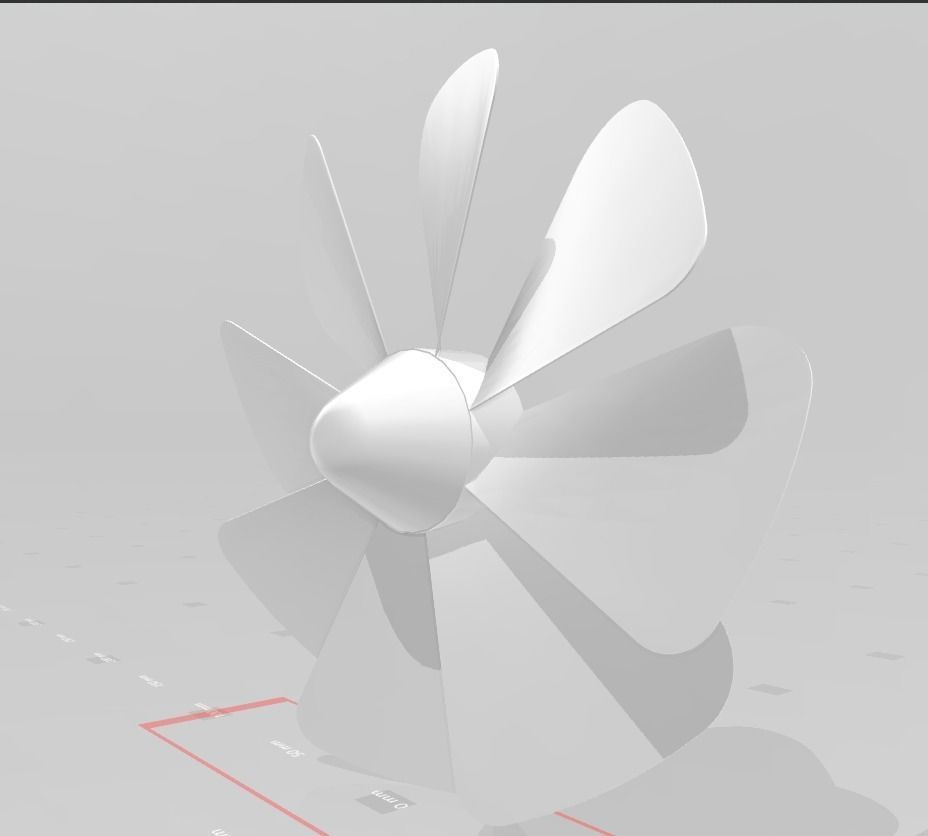 Propeller design model with eight blade  3D print model_5