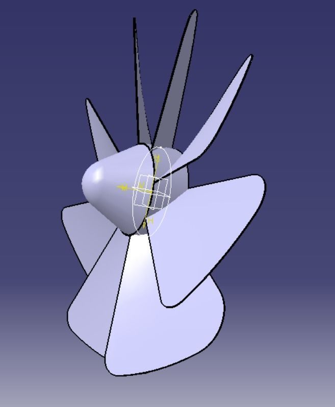 Propeller design model with eight blade  3D print model_2