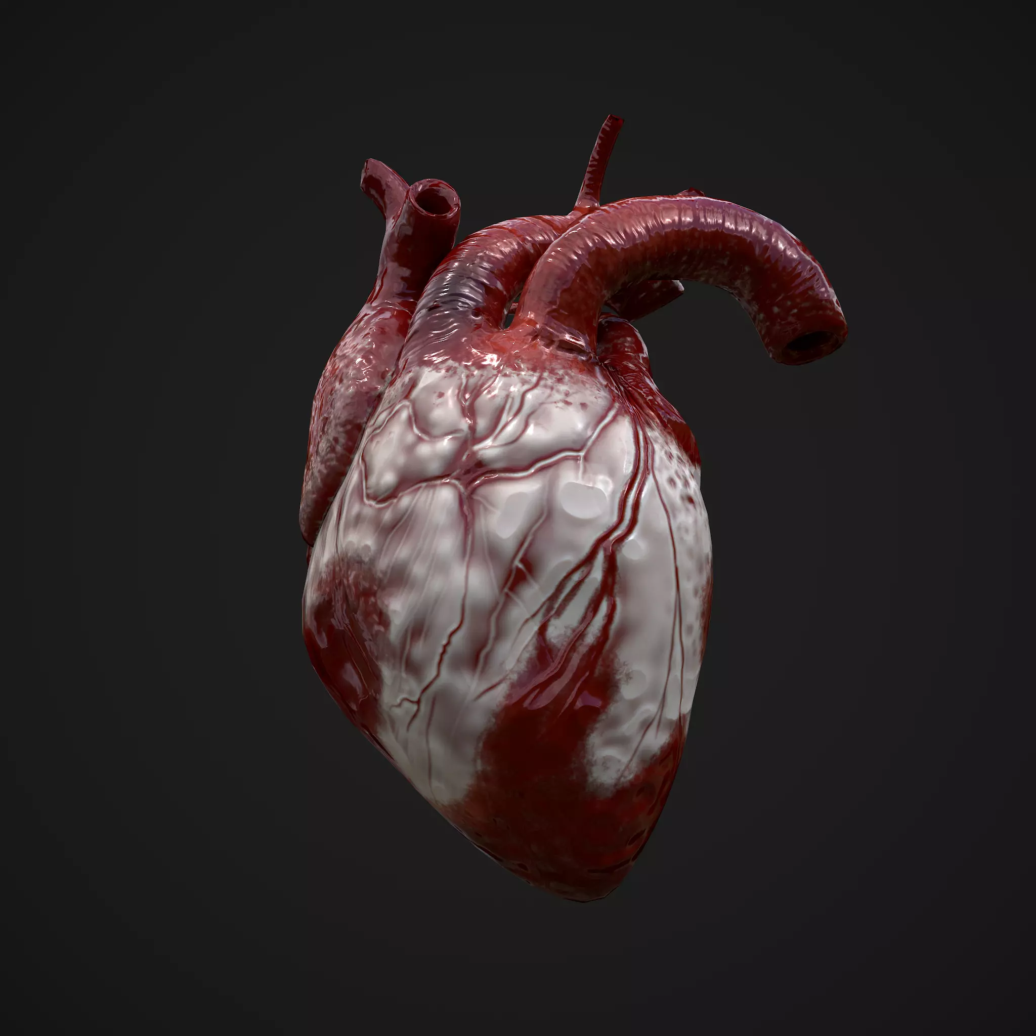 Heart human Low-poly 3D model