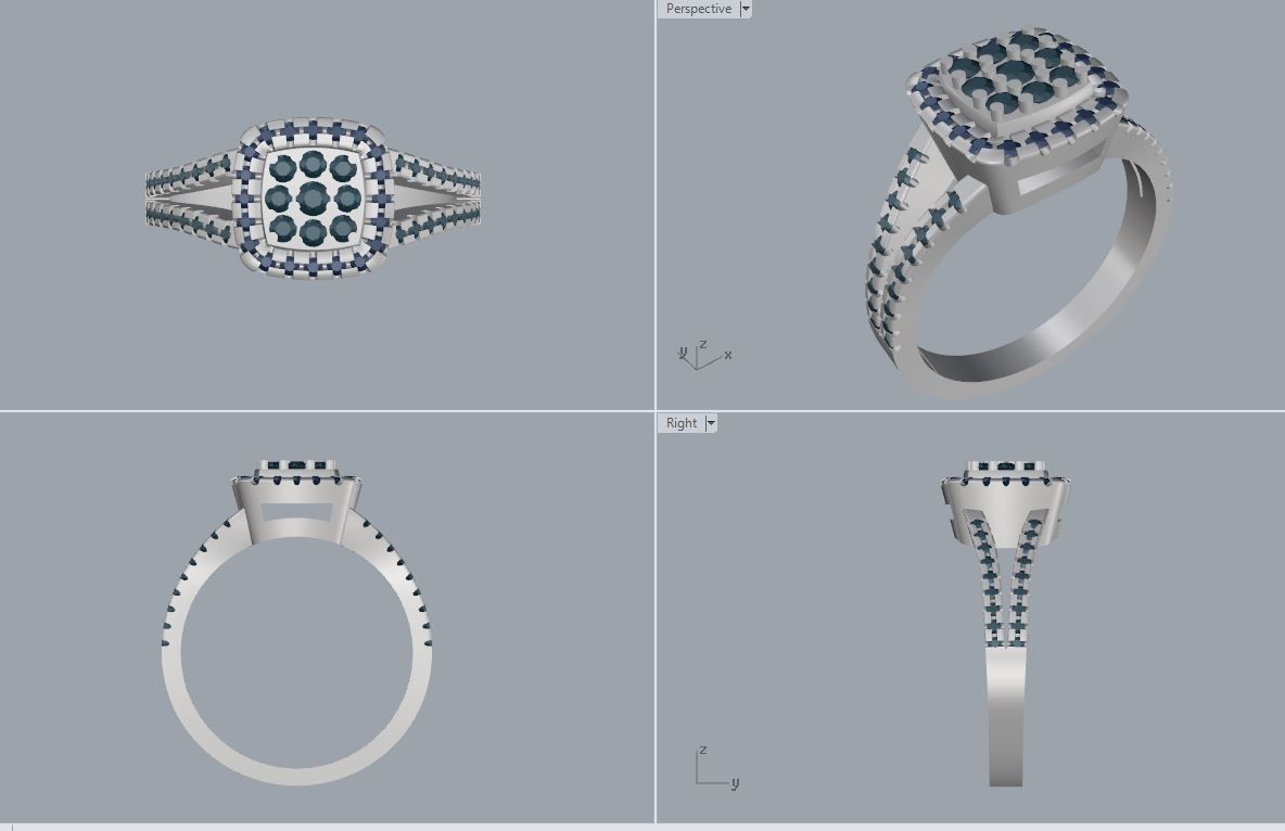 Ring and Earrings 154 3D print model_15