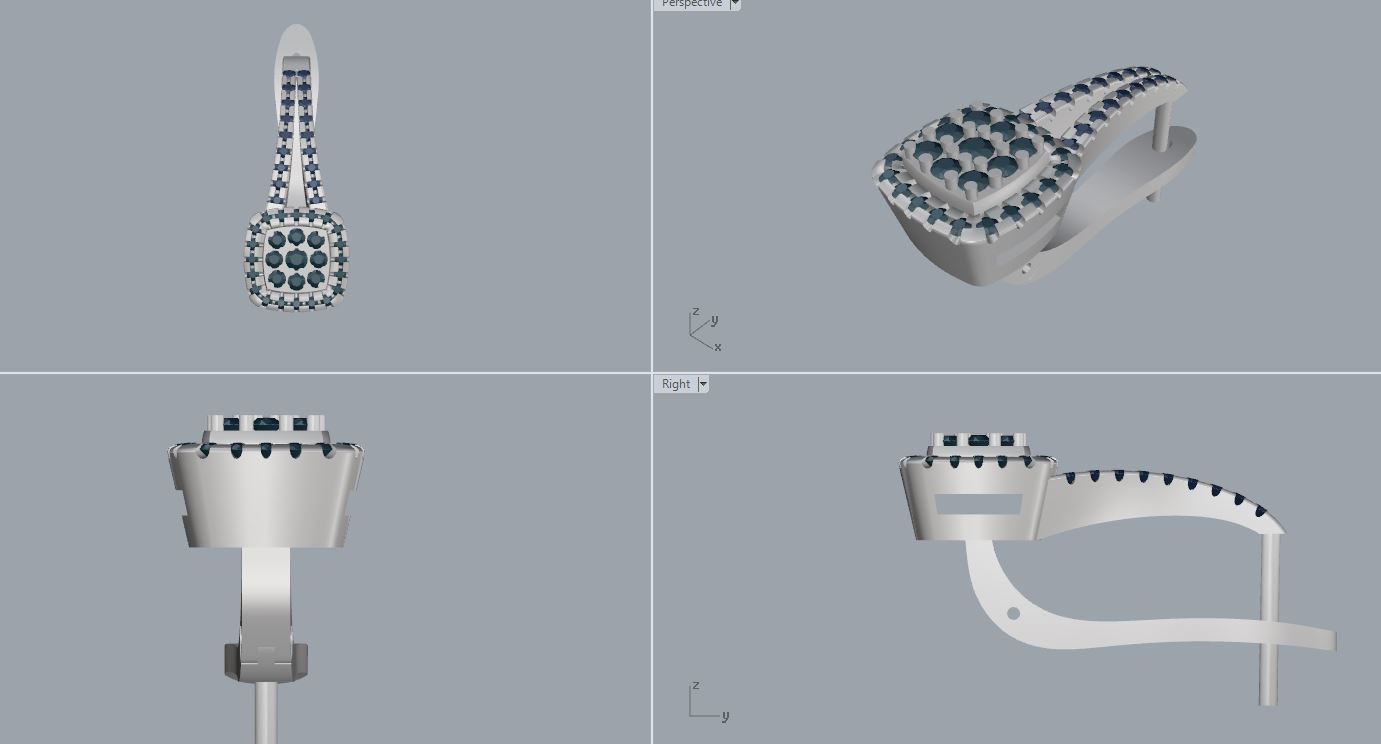 Ring and Earrings 154 3D print model_12