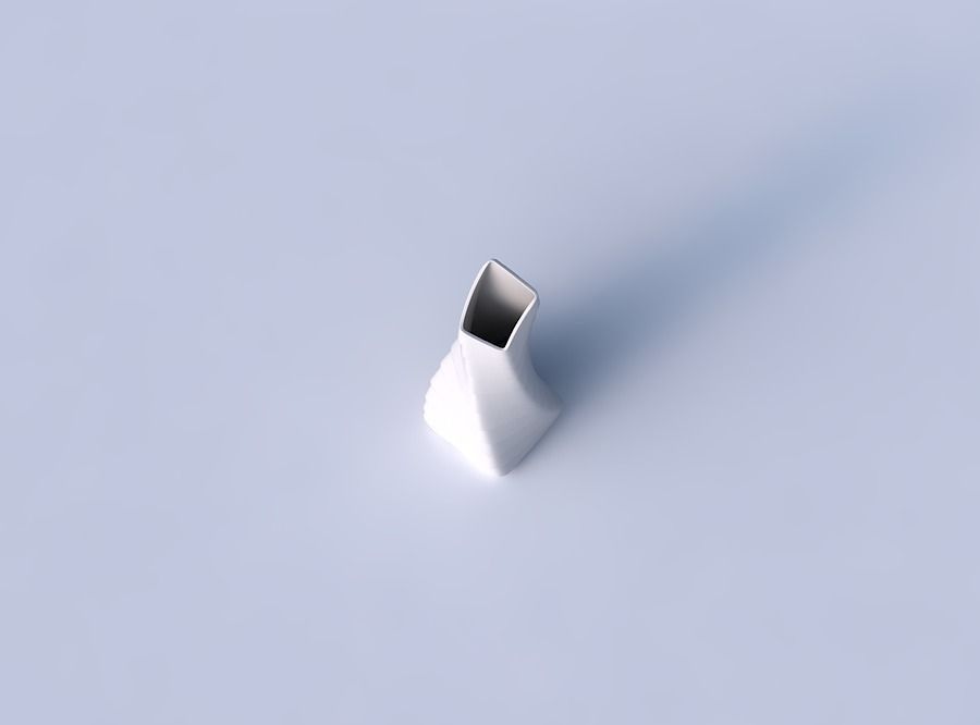 Vase twisted squeezed and bent rectangle with horizontal inve... 3D print model_2