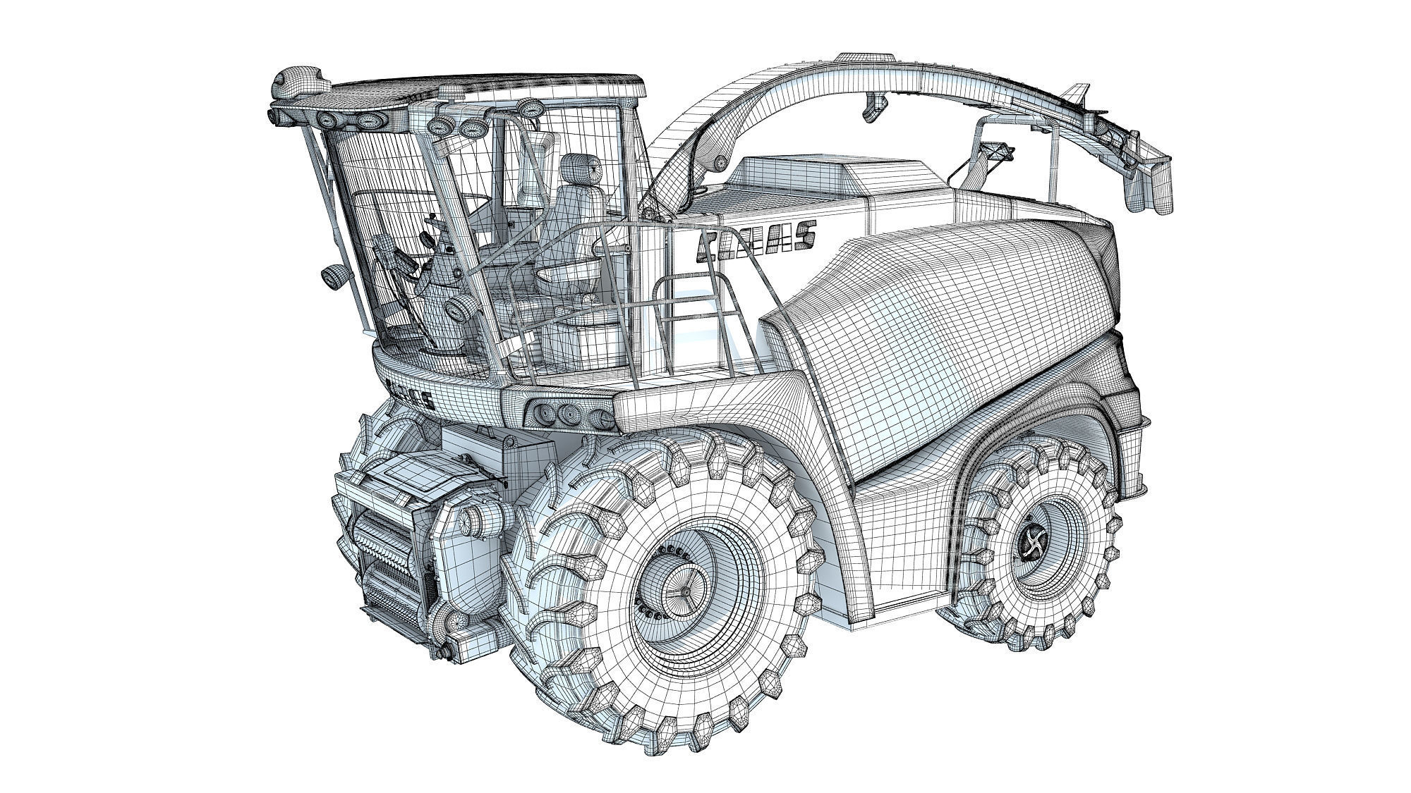 Claas Jaguar Combine Harvester 3D model_17