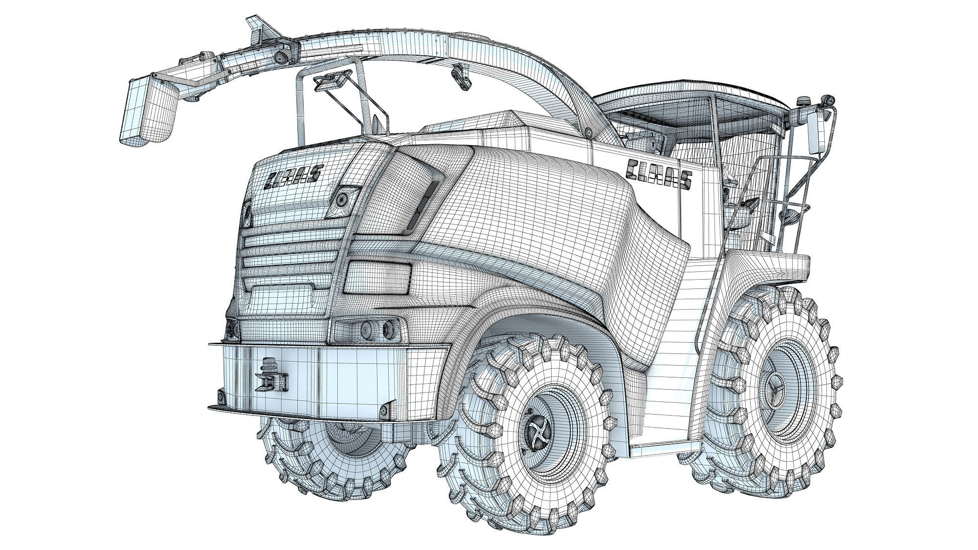 Claas Jaguar Combine Harvester 3D model_19