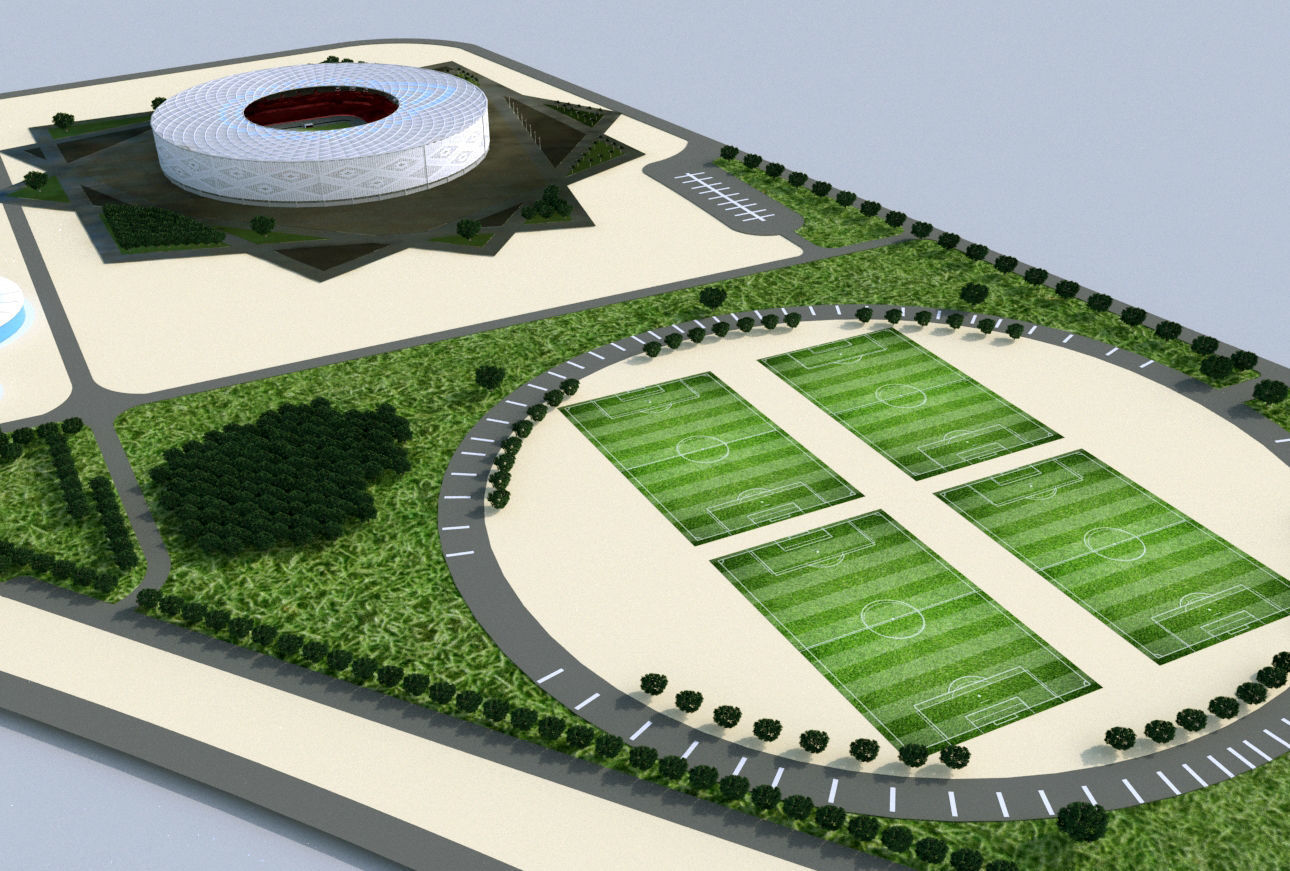 Althumama Stadium Qatar 2022 World cup 3D model_5