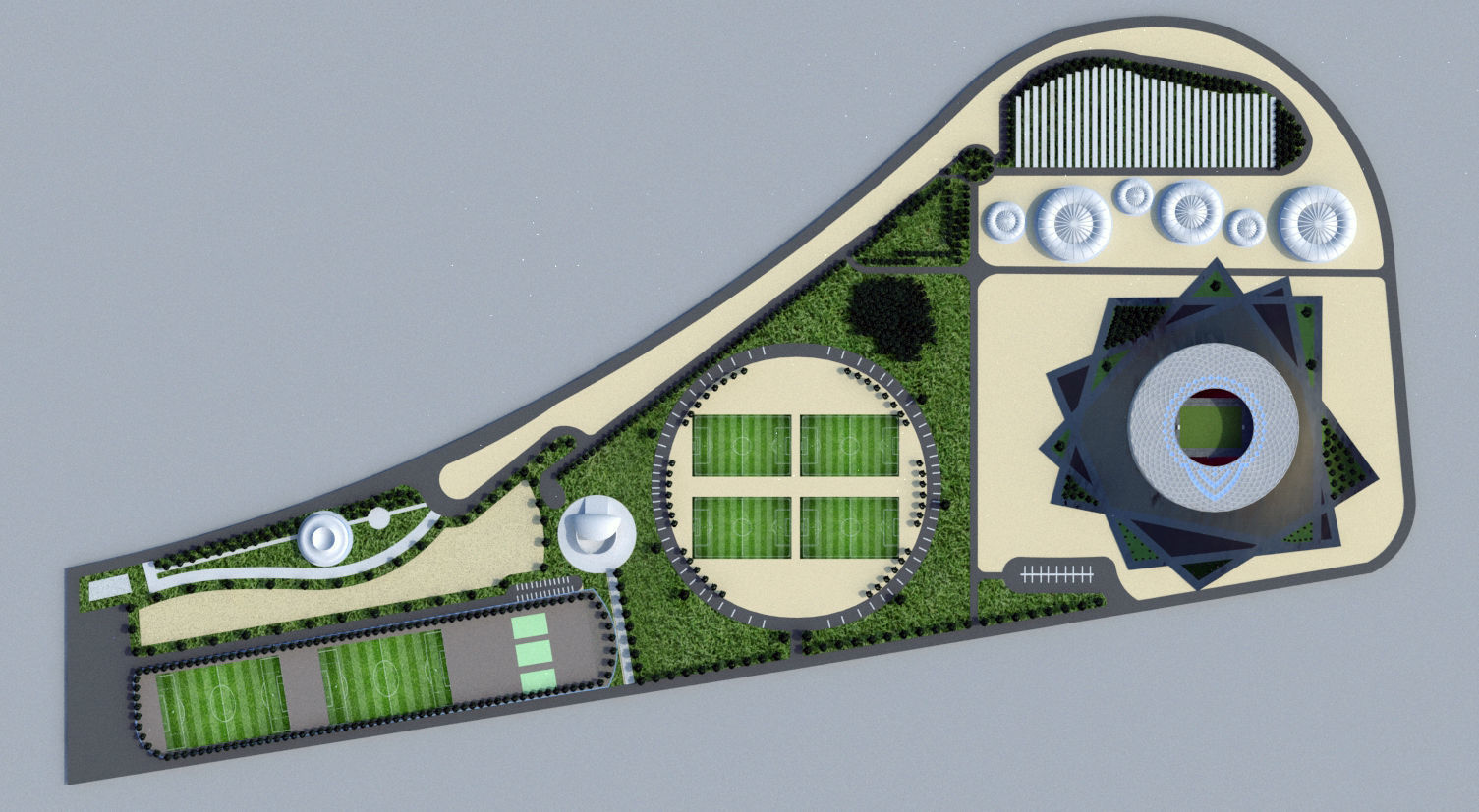 Althumama Stadium Qatar 2022 World cup 3D model_4