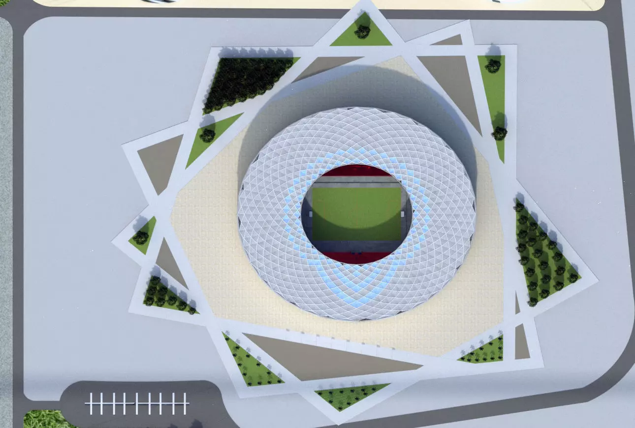 Althumama Stadium Qatar 2022 World cup 3D model_0