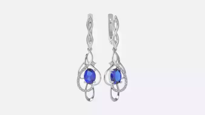 earrings with gemstones
