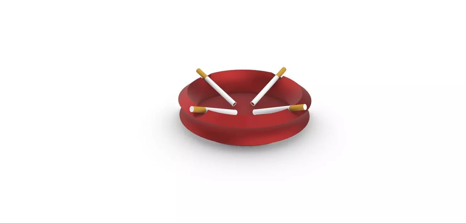 18 cm ashtray 3D print model_0