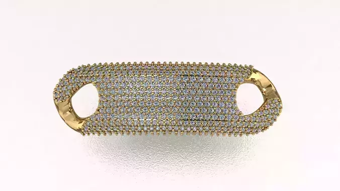 Bracelet gold ring with diamonds