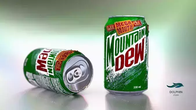 Dew can Low-poly 3D model
