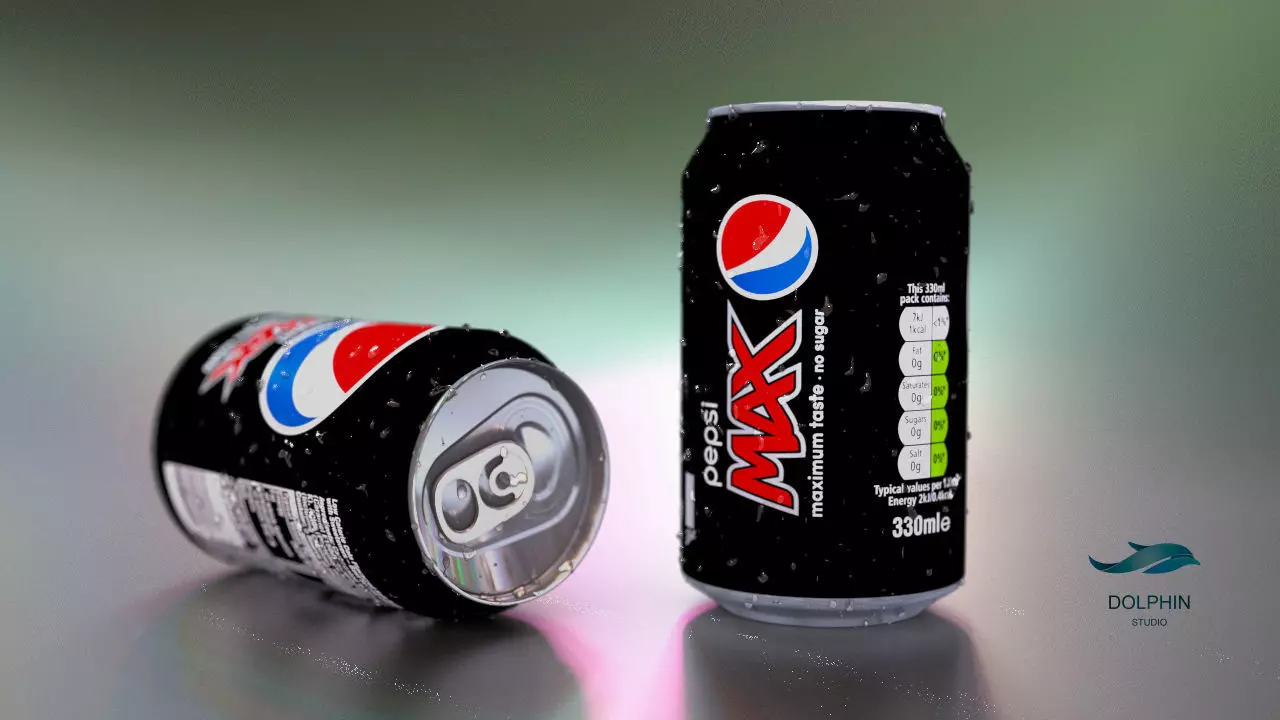 Pepsi Dark Can Low-poly 3D model_0