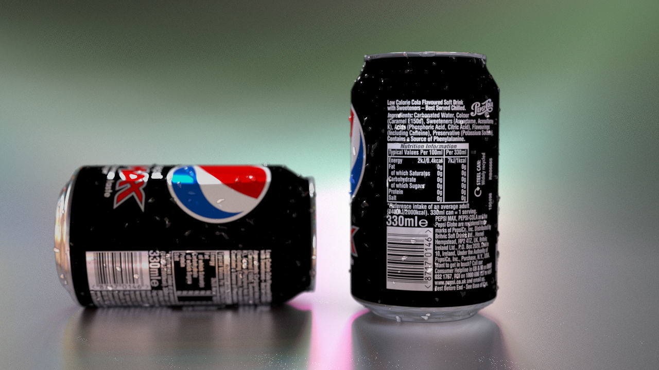 Pepsi Dark Can Low-poly 3D model_2