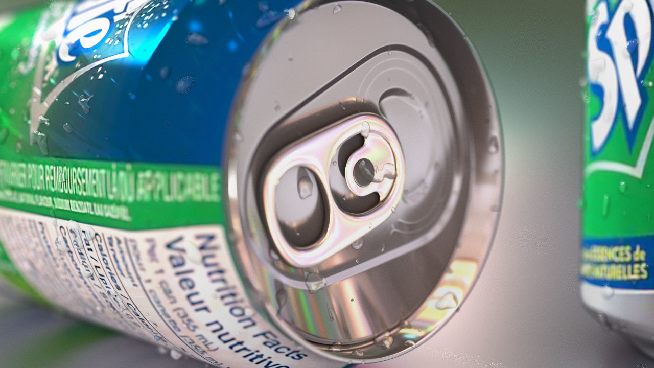 Sprite Can Low-poly 3D model_1