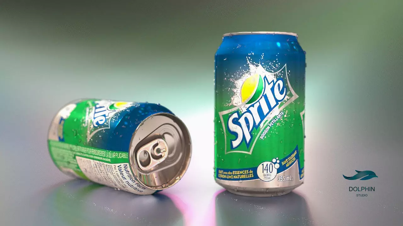Sprite Can Low-poly 3D model_0