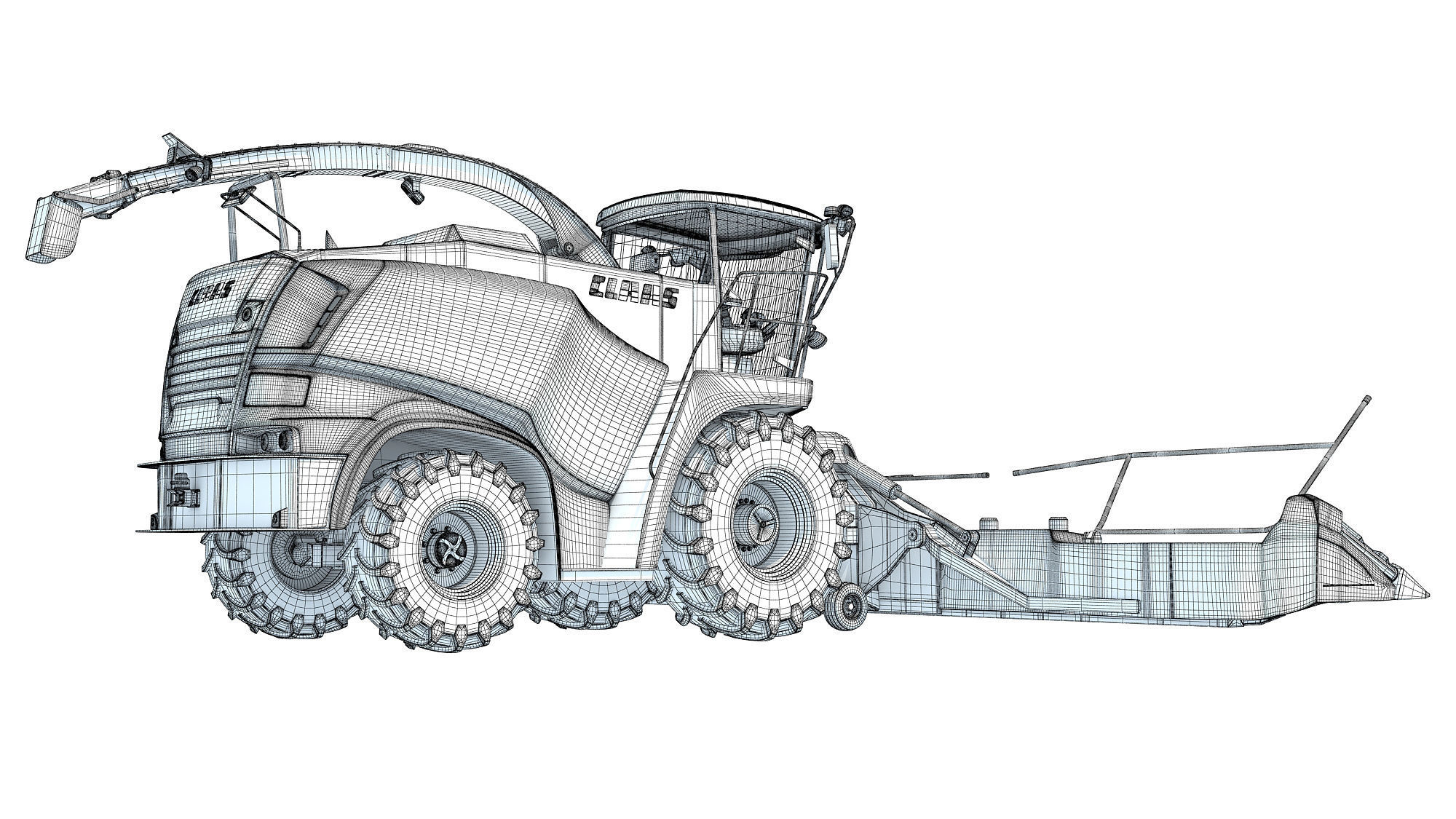 Forage Harvester Claas Jaguar 3D model_19