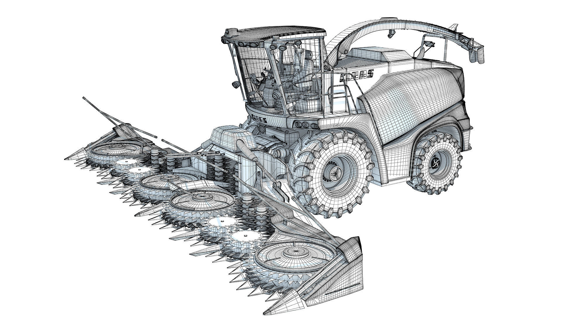 Forage Harvester Claas Jaguar 3D model_17