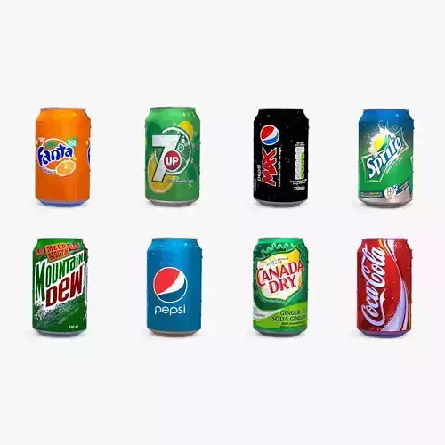 Soda cans 3D Model Collection