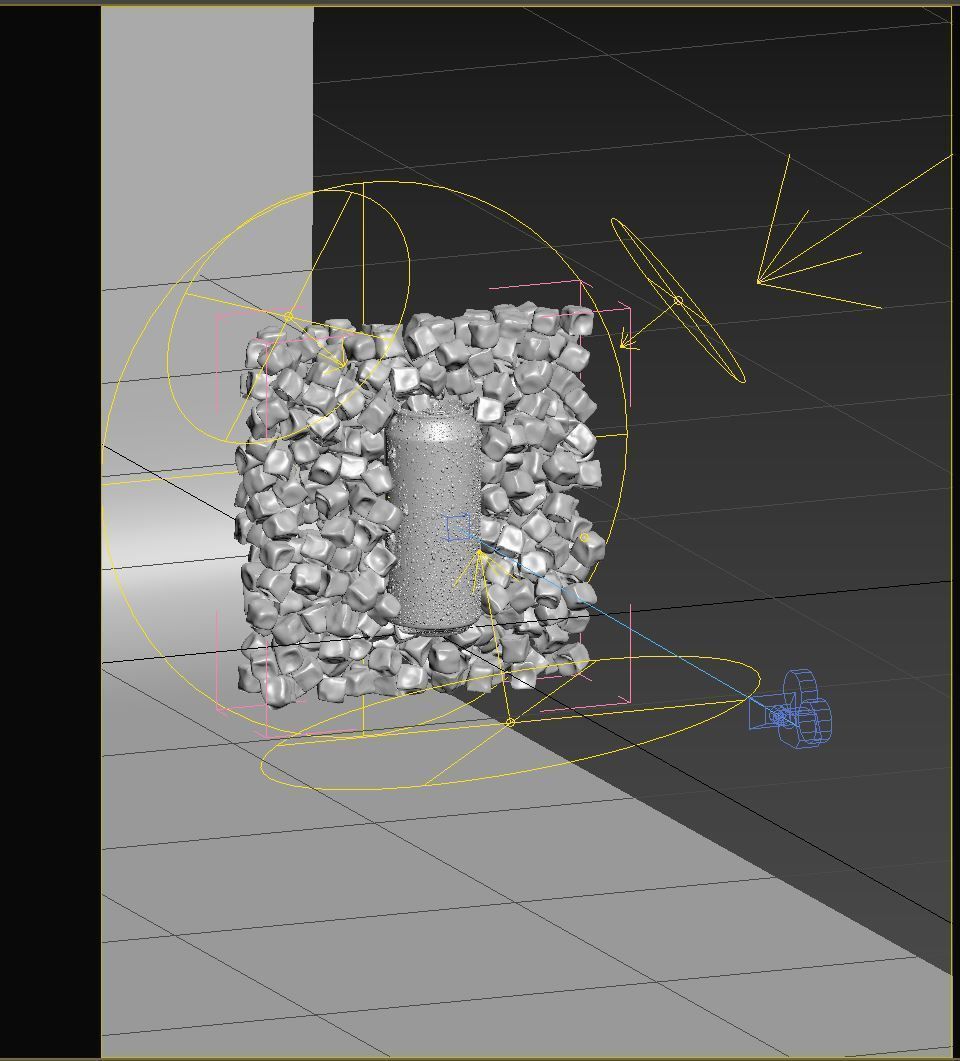 Beverage Can with Ice Cubes and Water Droplets 473ml 3D model_7