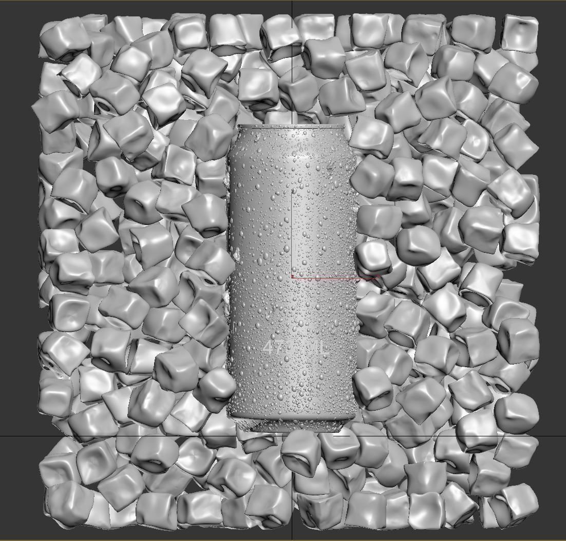 Beverage Can with Ice Cubes and Water Droplets 473ml 3D model_3