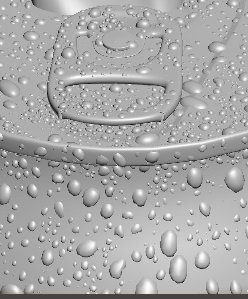 Beverage Can with Ice Cubes and Water Droplets 473ml 3D model_5