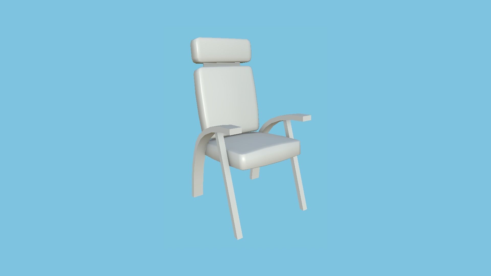 Pink Armchair - Furniture Interior Design Low-poly 3D model_11