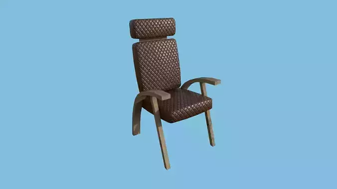 Leather Armchair - Furniture Interior Design Low-poly 3D model