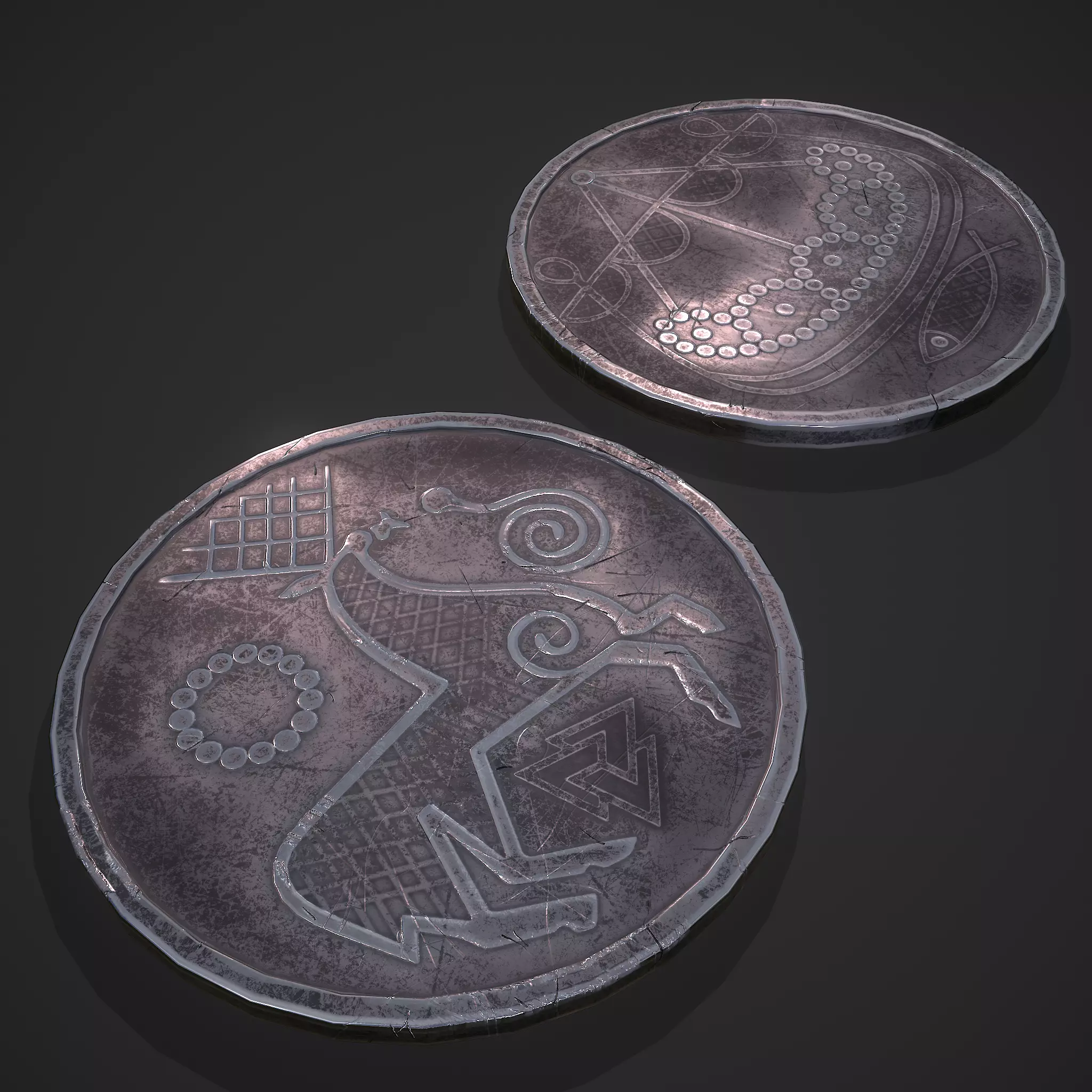 Viking Coins Low-poly 3D model