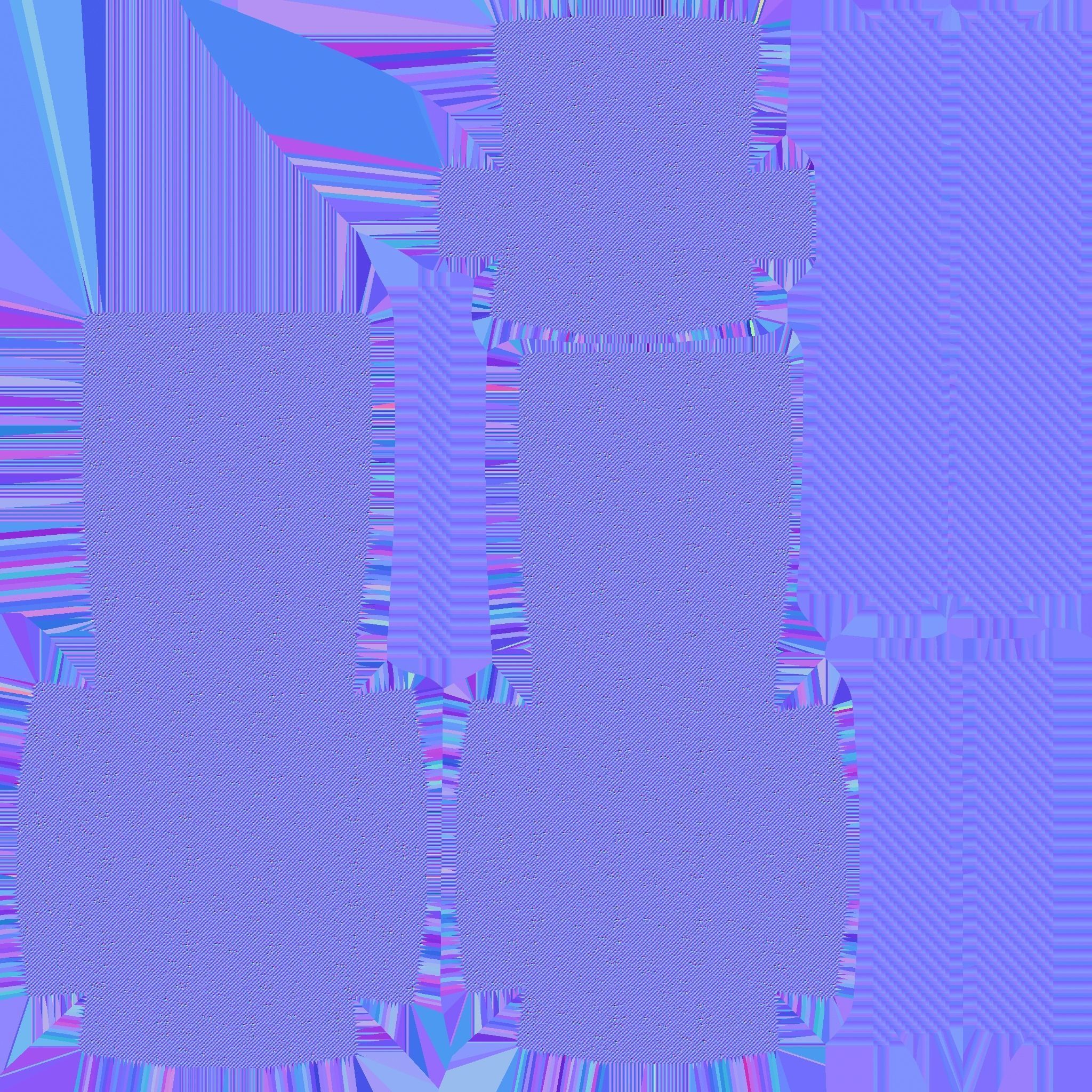 Red Plaid Armchair - Furniture Interior Design Low-poly 3D model_17